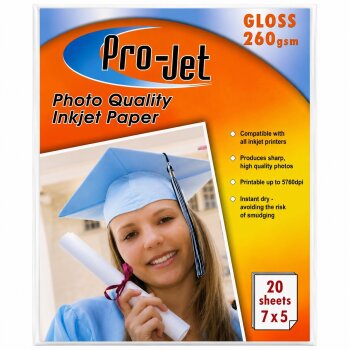 7x5 Projet 260gsm Glossy Photo Paper
