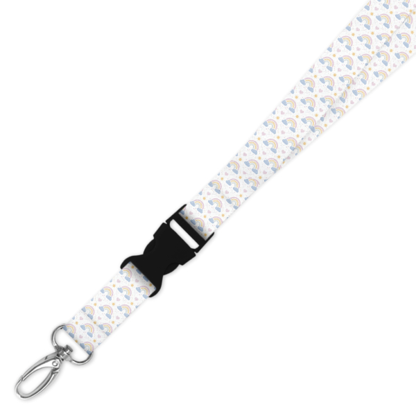 Double Breakaway Lanyard - Cute Summer Rainbows