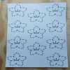 Washable Sashiko  Cherry Blossom and Japanese Bell Flower Transfers | Removable Visible Mending Transfers