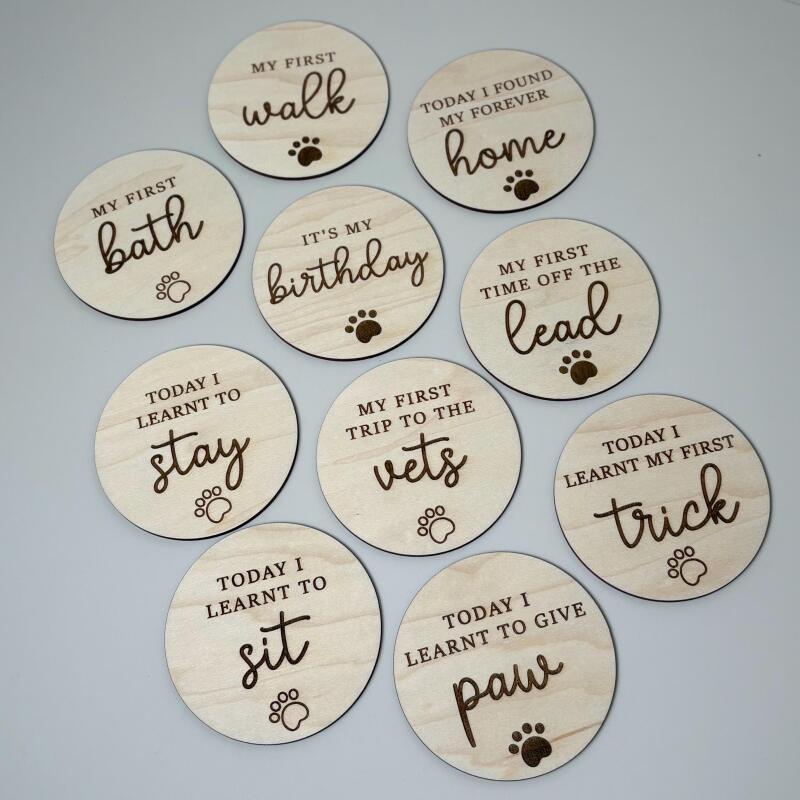 New Puppy Milestone Discs / Dog Lover New Dog gift / Reusuable Milestone Archievment Discs / Puppy Discs - Milestone Discs