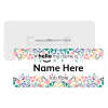 #hello my name is... Name Badge - Watercolour Wild Flower Edging