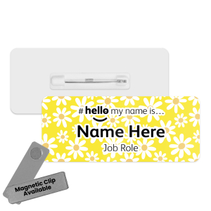 Name Badge - Daisies Hello My Name is... - Yellow