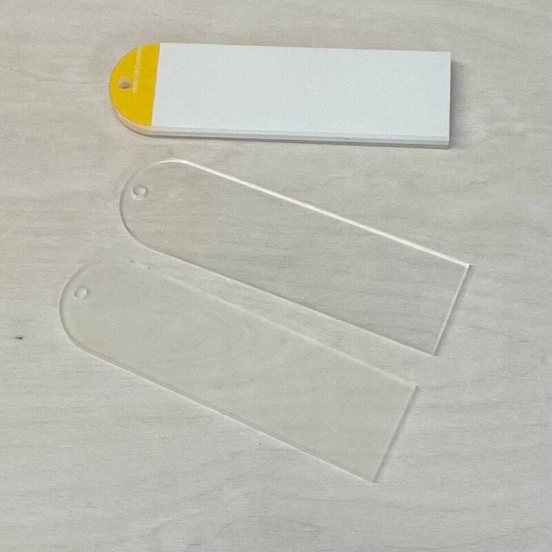 Blank Arched Acrylic Bookmark/ Acrylic Wholesale / Plain Acrylic Bookmarks / 3mm - 14cm x 4cm - Clear