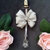 Personalised Crystal Pram Charm,Silver pram charm,New Baby gift,Bling Pram Charm - grey (as shown)