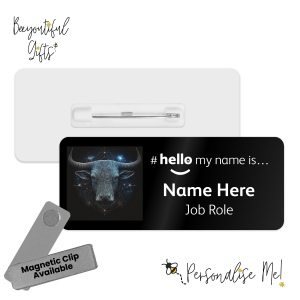 Name Badge - Mystical Zodiac Sign Hello My Name is... - Taurus
