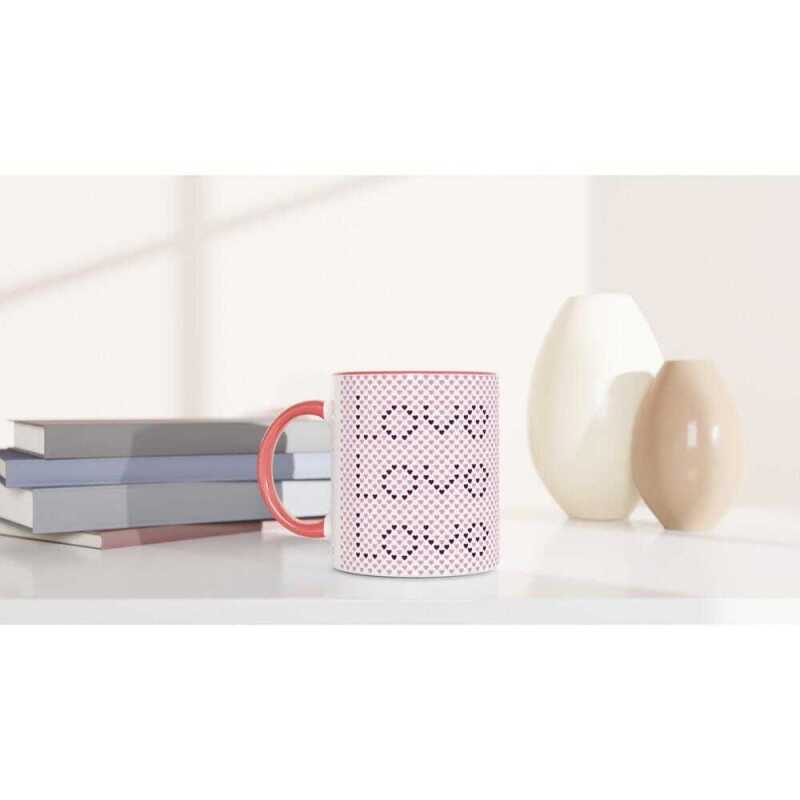 Pink Love Heart Mug