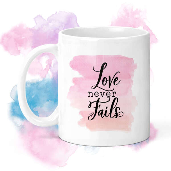 Valentine's Day Ceramic Mug - Love Never Fails