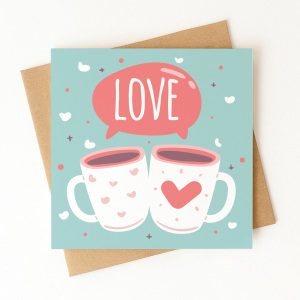 Valentine's Day Card - LOVE Mugs