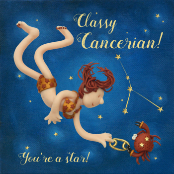 Holy Mackerel Star Sign Zodiac Birthday Card - Cancer