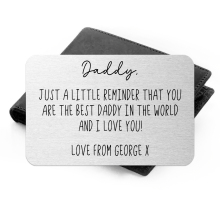 Personalised Aluminium Wallet Card - Best Daddy In The World