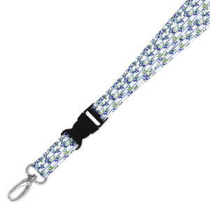 Double Breakaway Lanyard - Blueberry Stripes