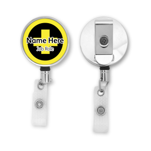 Personalised Metal ID Reel - Classic Yellow - Medical Icon