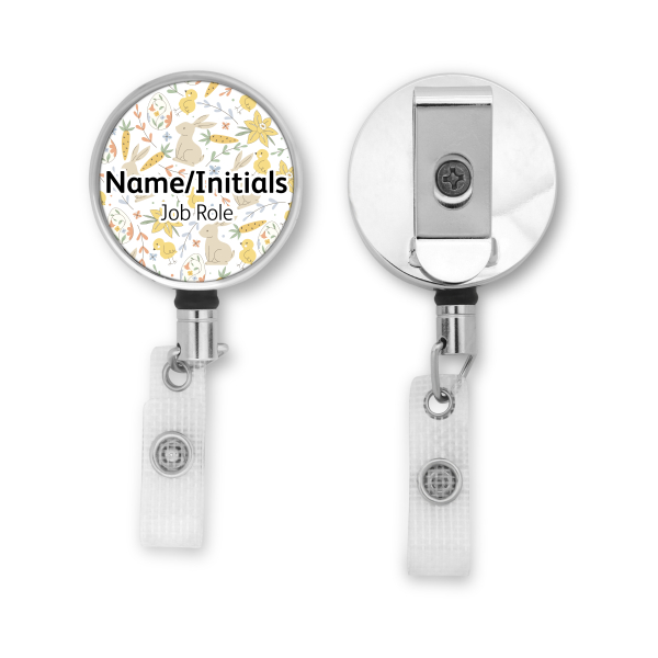 Personalised Metal ID Reel - Easter Pattern
