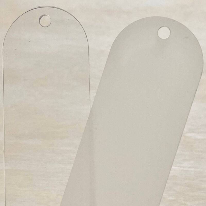 Blank Arched Acrylic Bookmark/ Acrylic Wholesale / Plain Acrylic Bookmarks / 3mm - 14cm x 4cm - Clear