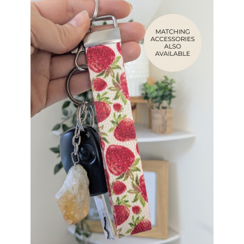 Strawberry Wristlet Keychain