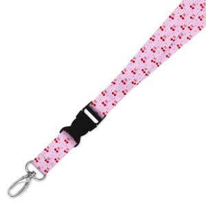 Double Breakaway Lanyard - Cherries Pattern