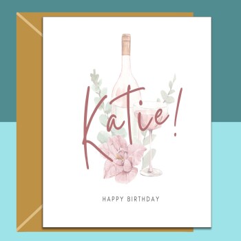 Personalised Birthday Card for Her or Him - 20th, 30th, 40th, 50th, 60th Customised Name card for friend, sister, wife, nan, mum, colleague