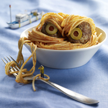 Meatball MayDay 150mm Square Greetings Card by Akiko Ida and Pierre Javelle