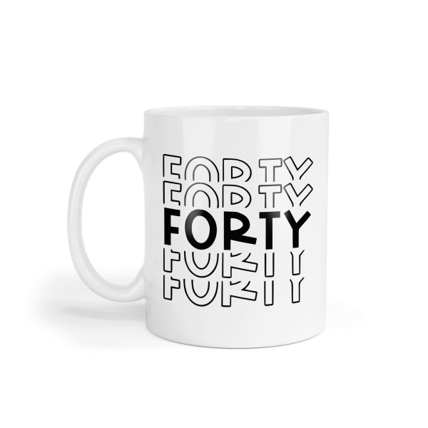 40th Ceramic Mug - Forty