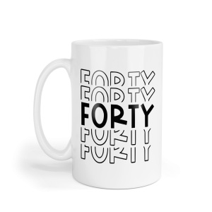 40th Ceramic Mug - Forty