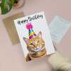 Birthday Card For Her Card For Friend Mum or Sister Birthday Card For Him Brother Dad Happy Birthday Card of Ginger Cat Fun Birthday Card - Large (5x7) / Blank Message
