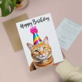 Birthday Card For Her Card For Friend Mum or Sister Birthday Card For Him Brother Dad Happy Birthday Card of Ginger Cat Fun Birthday Card