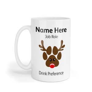 Personalised Ceramic Mug - Reindeer Paw Print