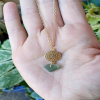 Moldavite Gold Plated Necklace 