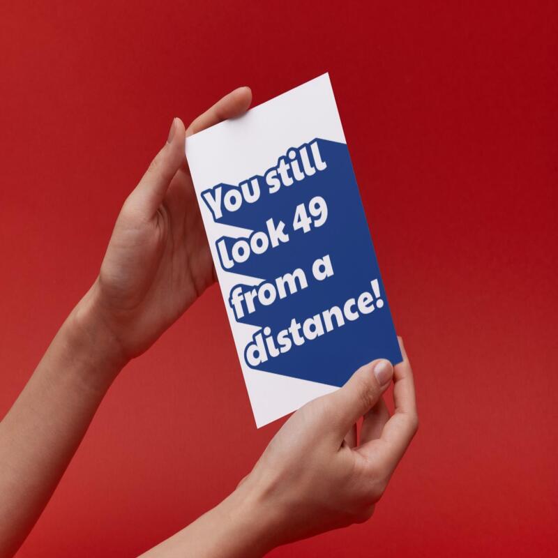Funny 50th Birthday Card - Personalised inside if required - For Him or For Her - Perfect greetings card for someone turning 50 years old - Blank inside - Regular - Matte