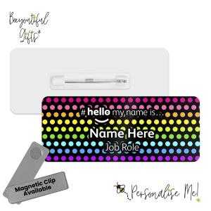 Name Badge - Neon Pattern Hello My Name is... - Design 9