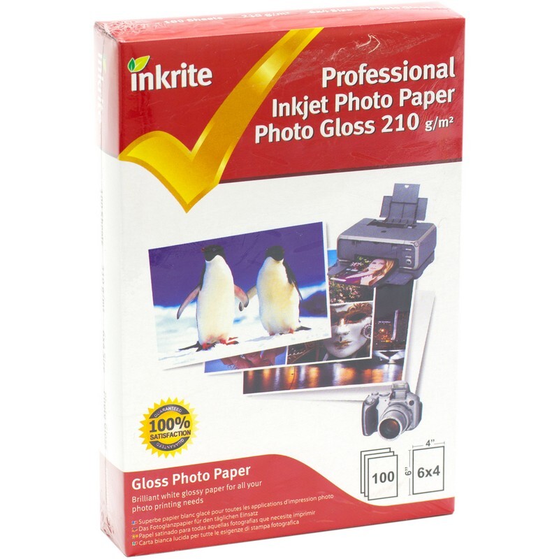 Inkrite 6x4 210gsm Single Sided Gloss Photo Paper
