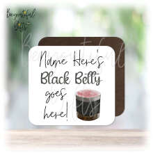 Personalised Drinks Coaster - Name's Black Betty Cocktail Goes Here!