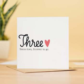 3 Year Anniversary Card For Wife 3rd Wedding Anniversary Card For Husband Anniversary Card For Wife Wedding Anniversary Card Three Years