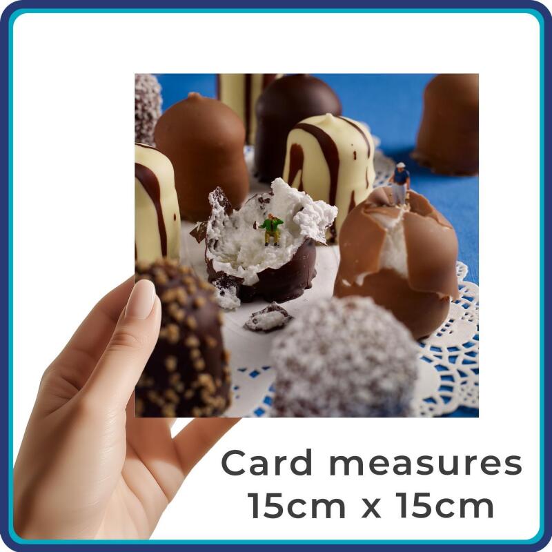 Funny Card Set - Minimiam Confectionery Chaos - Tiny People Sweet Photography - Gru&szlig;karten Set UK
