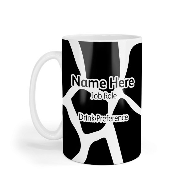 Personalised Ceramic Mug - Cow Animal Print