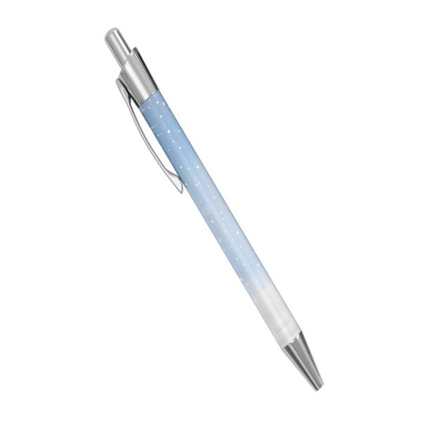 Personalised Retractable Ballpoint Pen - Falling Snowflakes - Standard Retractable Ballpoint Pen