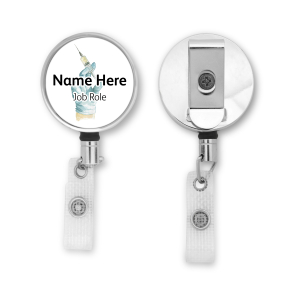 Personalised Metal ID Reel - Watercolour Medical Needle