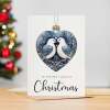 Christmas Card For Loved One Turtle Dove Bauble Love Heart Illustration Romantic Christmas Card For The One I Love - Portrait (5x7) / Blank Inside
