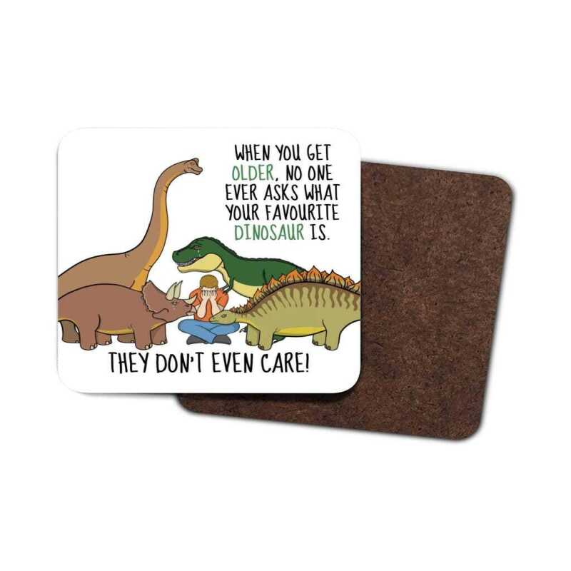 Funny Dinosaur Coaster: Dino Meme Novelty Gift