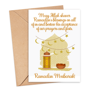Ramadan Card - May Allah Shower Ramadan's Blessings on All of Us