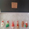 Wine Glass Charms Christmas - Mounted on Card