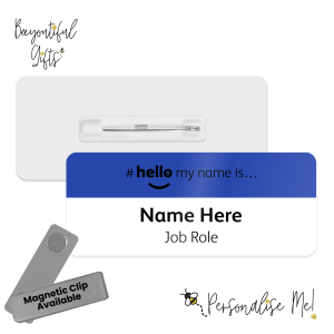 Name Badge - Coloured Band Hello My Name is... - Mid Blue