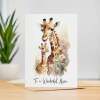 Birthday Card For Mum Card for Mothers Day Birthday Card For Her Birthday Gift For Mum Happy Birthday Card For Mum with Giraffe Illustration - Large (5x7) / Blank Message