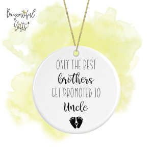 Pregnancy Announcement Ceramic Hanging Decoration - Promoted To Uncle