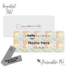 #hello my name is... Name Badge - Vintage Daisies