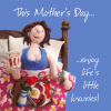 Holy Mackerel little luxuries Mother's Day card for a mum - designed by artist Erica Sturla - 15cm square and blank inside for your message - made in the UK