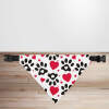 Valentine's Day Hearts & Paws Dog/Puppy Bandana - Small - 12x17cm (Strap: 25cm - 40cm)