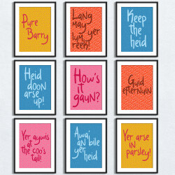 Scottish, Scots, Scotland dialect, sayings print