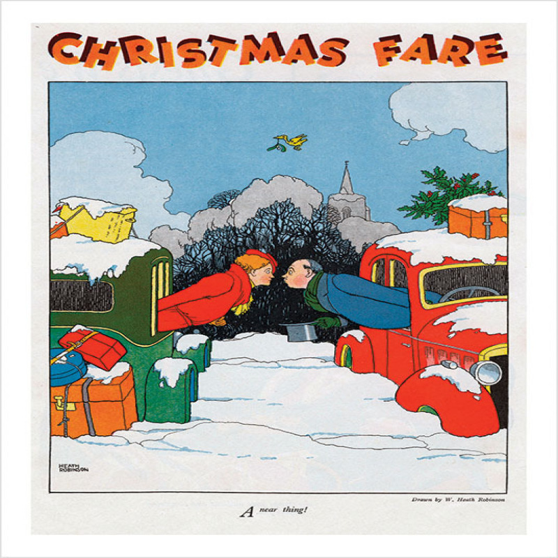 Christmas Heath Robinson - a 17.5 x 12.5cm Christmas Card from Holy Mackerel's Alternative Image Range of Festive Designs.
