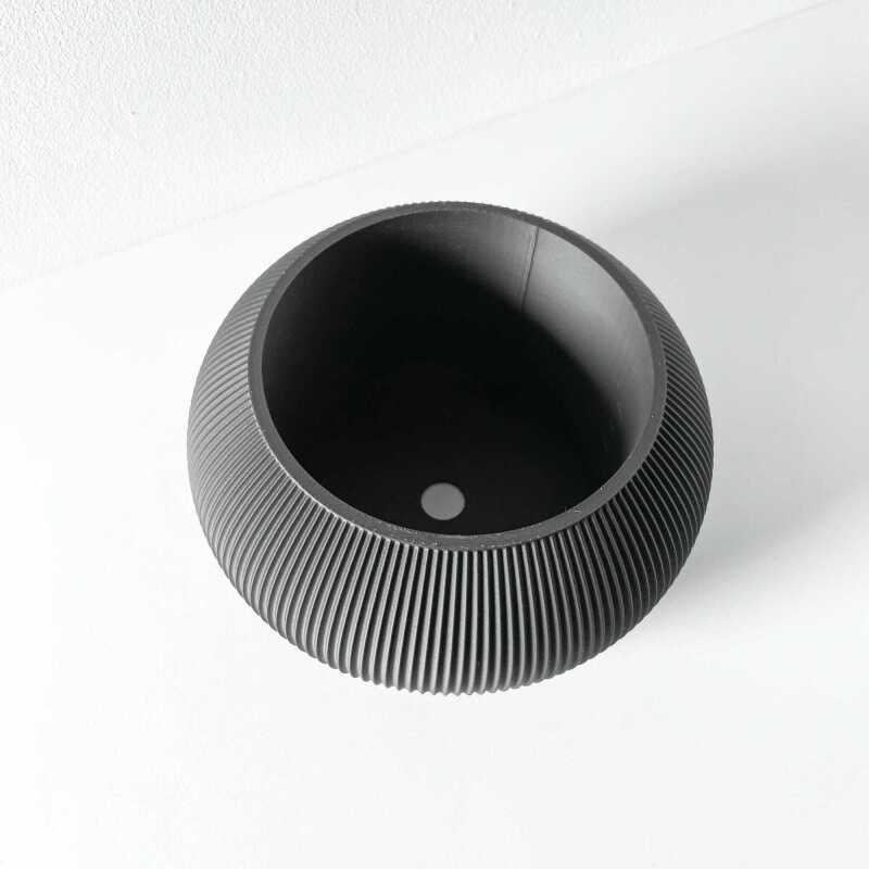The Melfi Planter Pot with Drainage Tray & Stand Included - Matte Dark Green - 3"